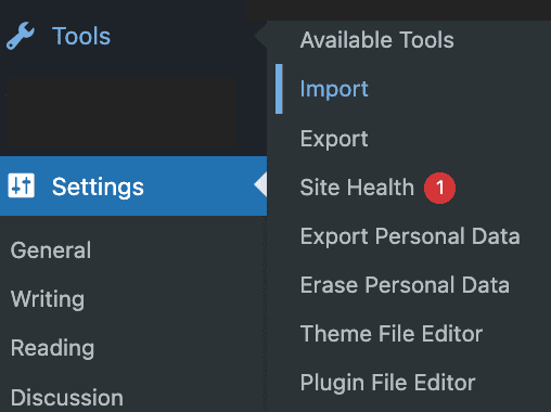 Tools > Imporyt